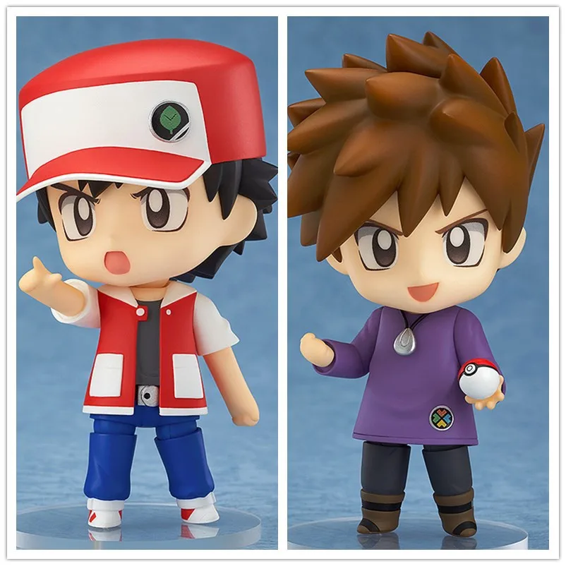 

10cm 3Pcs/Set Cute Japan Anime Character 612# Ash Ketchum and Gary Oak Action Figure Toys pkm Model Decoration
