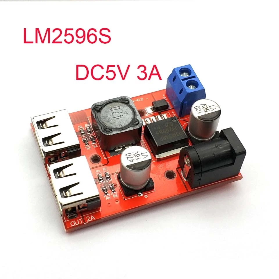 LM2596LM2596SDualUSBDC-DC9V12V24V36Vto5V3AStepDownBuckConverterBoardCarChargerSolarPowerSupplyModule-AliExpress44