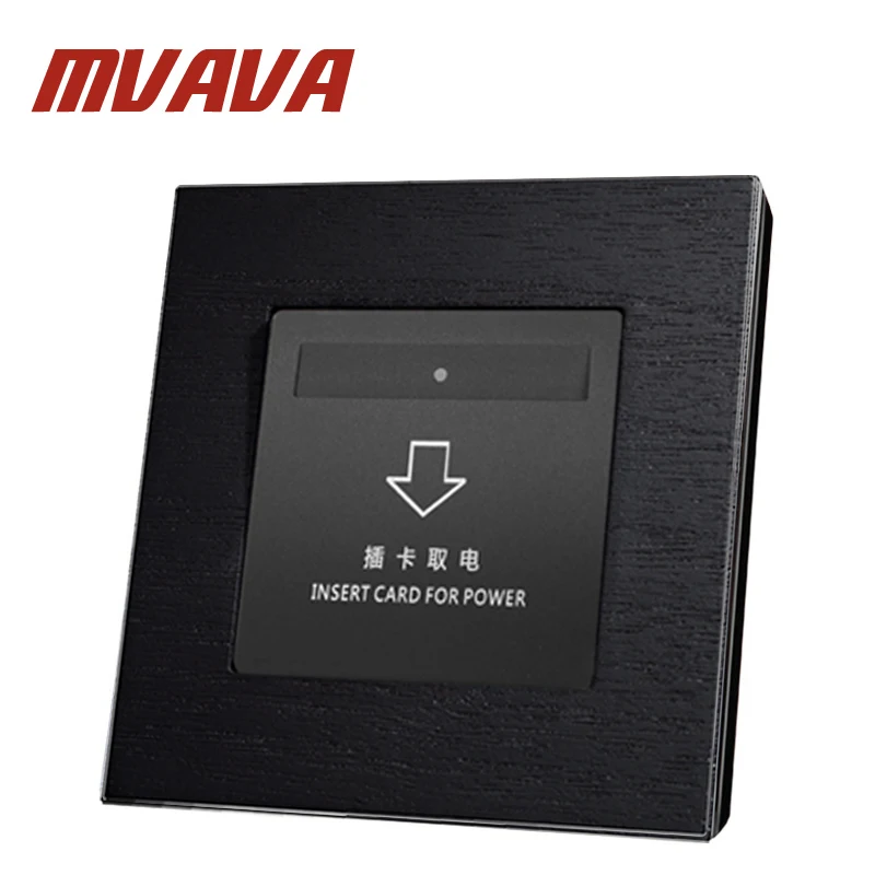 MVAVA CE одобренный BS отель для вставления карты Мощность разъем черного цвета из искусственного дерева Панель 86*90 мм отель карта-ключ