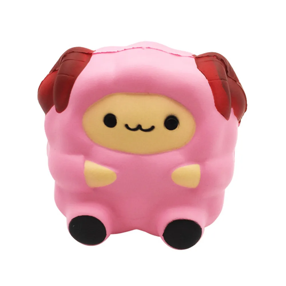 Kawaii Squishies розовый овец игрушка Хлюпать антистресс squeeze милый мультфильм Забавный Игрушечные лошадки 30s8108 Перевозка груза падения