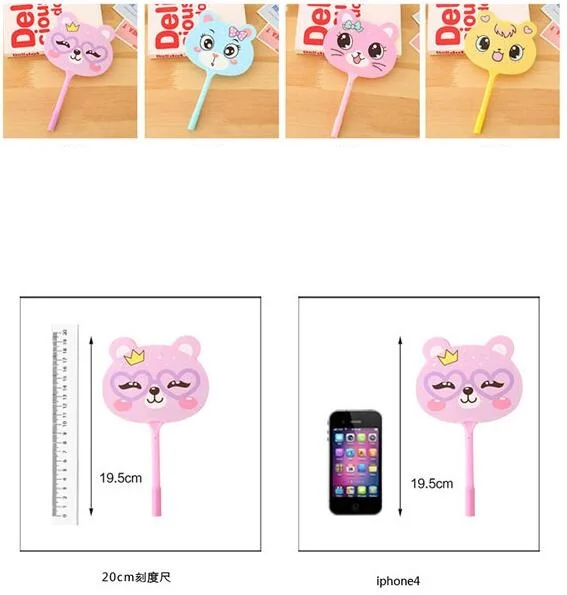 4 шт./лот шариковая ручка Kawaii Fan style с мультяшной головой кота забавный подарок
