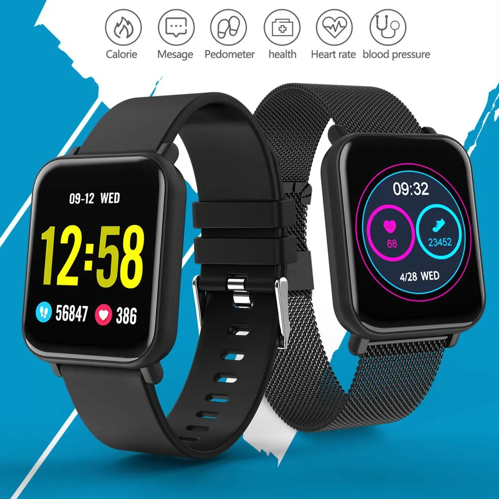 

R6 Smart Bracelet 1.3 Inch Full Screen Touch Sports Meter Step Heart Rate Monitoring Intelligent Reminder Multi-Language