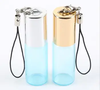 

5ML Pearlescent Roll On Bottle Essential Oil Portable Perfume Ball Bottle with Pendant Cover 100pcs/lot