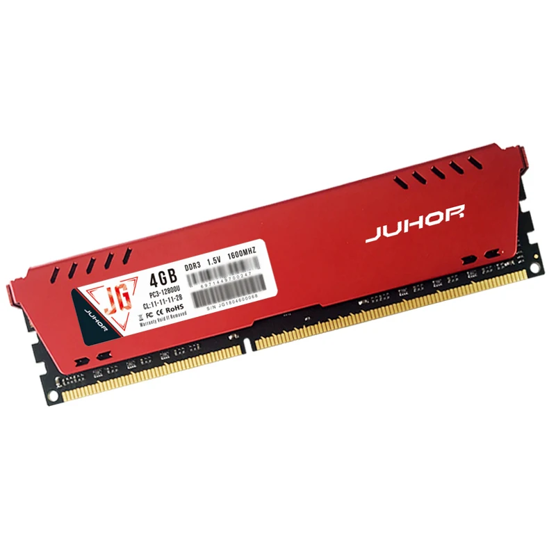 JUHOR Ddr3 1600Mhz 1,5 V 240 Pin Ram память с радиатором для настольного ПК