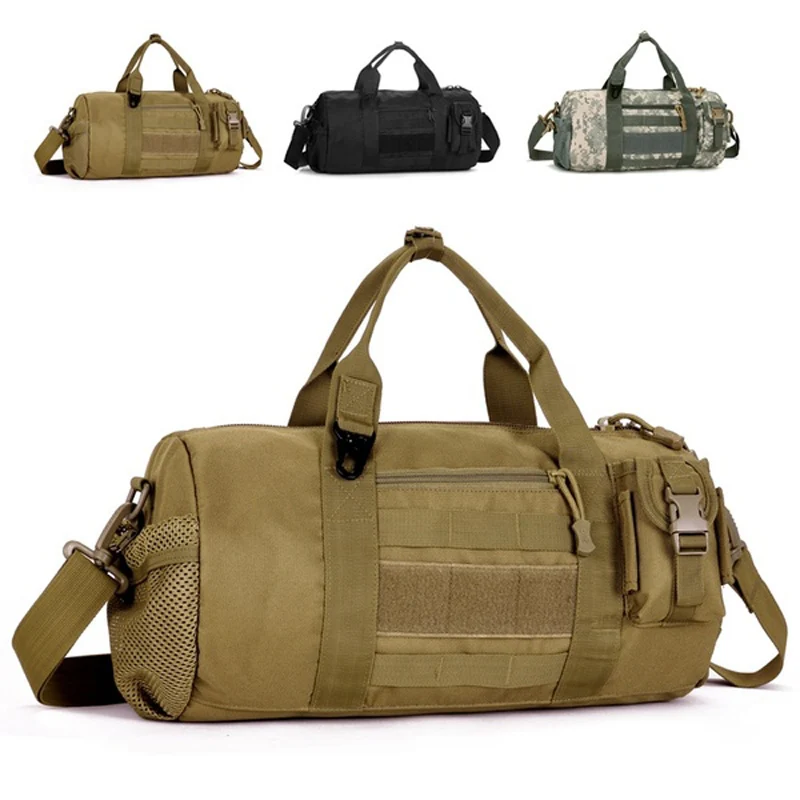 

Men's Large Capacity Waterproof Cylinder Bags Handbag Bag Army