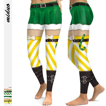 

chic 2018 hot style hot sale Christmas cartoon pants casual slim leggings print casual comfortable elastic female leggings