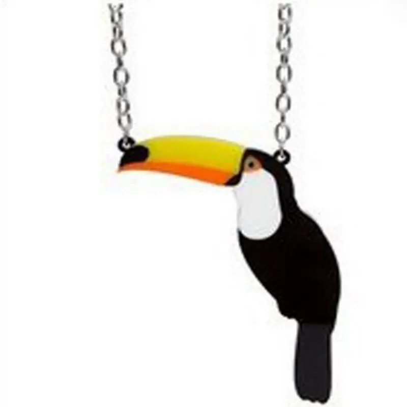 

Metal Chain Acrylic Animal Pendant Necklace European Fashion Hip Hop Night Club Jewelry