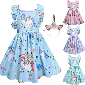 

Kids Birthday Party Dress Toddler Kids Baby Girls Unicorn Party Pageant Formal Tutu Dress Princess Sundress cosplay Clothes