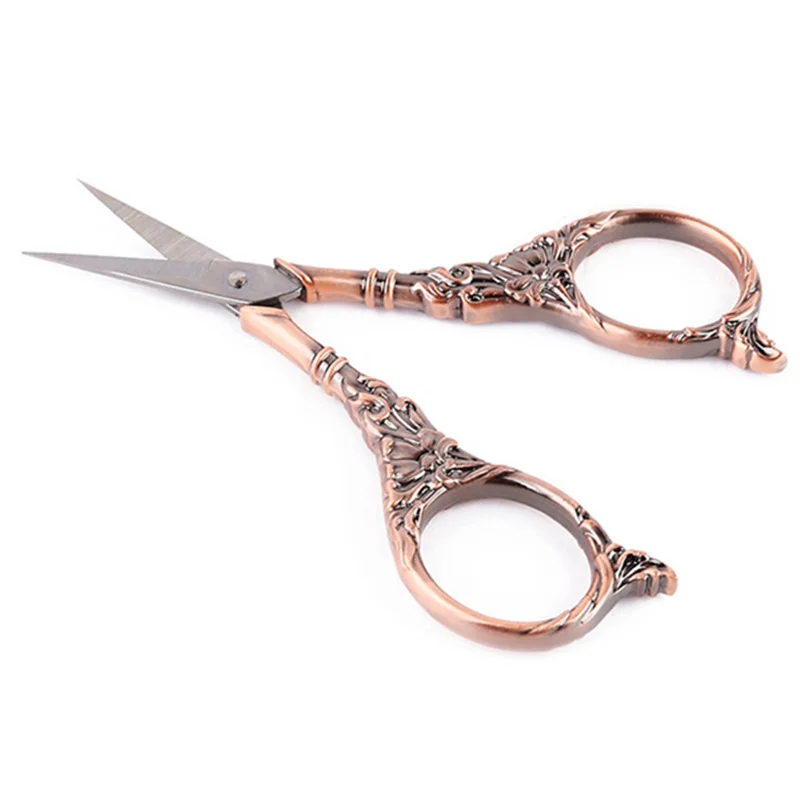 Zakka European Vintage Sewing Scissors Embroidery Retro Dressmaker Shears Scissors for Fabric Tool DIY Needlework Tailor Shears - Цвет: No . 4