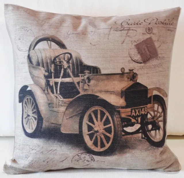 cheap wholesale! Retro Vintage Classic car pillow cover,Linen cushion cover for Car pillows Home Decor Sofa cushions 45cm*45cm