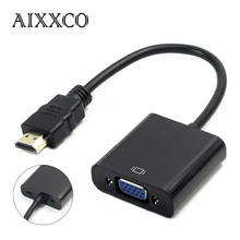 AIXXCO 1080P HDMI to VGA adapter digital to analog audio converter cable for Xbox 360 PS3 PS4 PC Laptop TV box to Projector