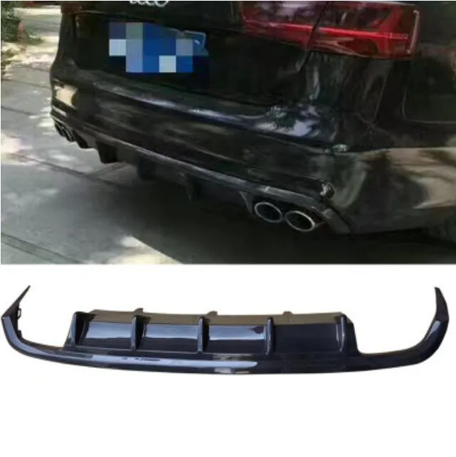JIOYNG fibra de carbono coche parachoques trasero alerón labio, auto difusor trasero para Audi A6 S6 C7 2012, 2013, 2014, 2015, 2016, 2017, 2018 MTM