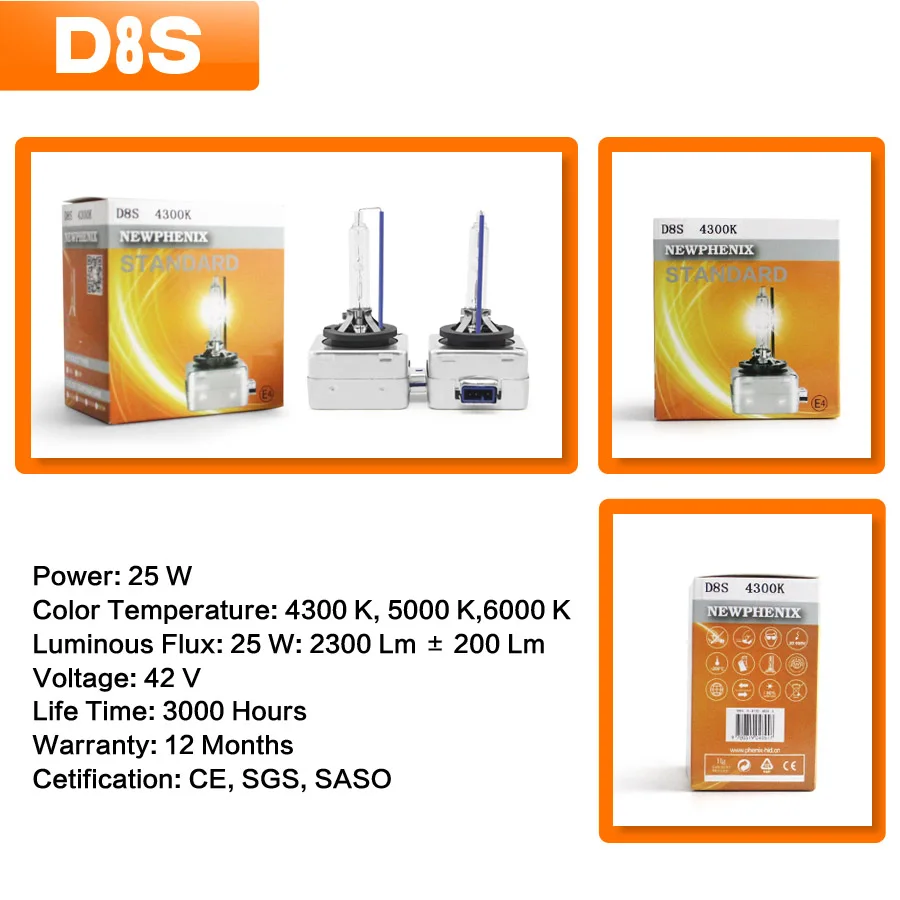 Kit de Lâmpada de Farol Shuoke Xenon Farol Automotivo D1s - D2s D2r D3s D3r D4s Pro 12v 25w 35w 4300k 5000k 6000k 2 Peças Frete Grátis bi Hid 12 d3s d3r d4s pro 12v 25w 35w