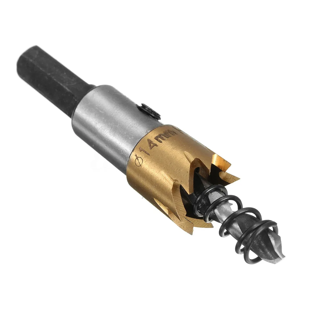 12/14/16/18mm HSS Tipped Drill Bit Saw Metal Wood Drilling Hole Cut Tool for Wood Metal Cutting Drill Bit