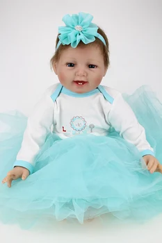 

55cm Doll Silicone Reborn Lifelike Simulation Handmade Realistic Baby Girls Princess Dolls Vinyl Bebe Reborn Babies Toys Boenca