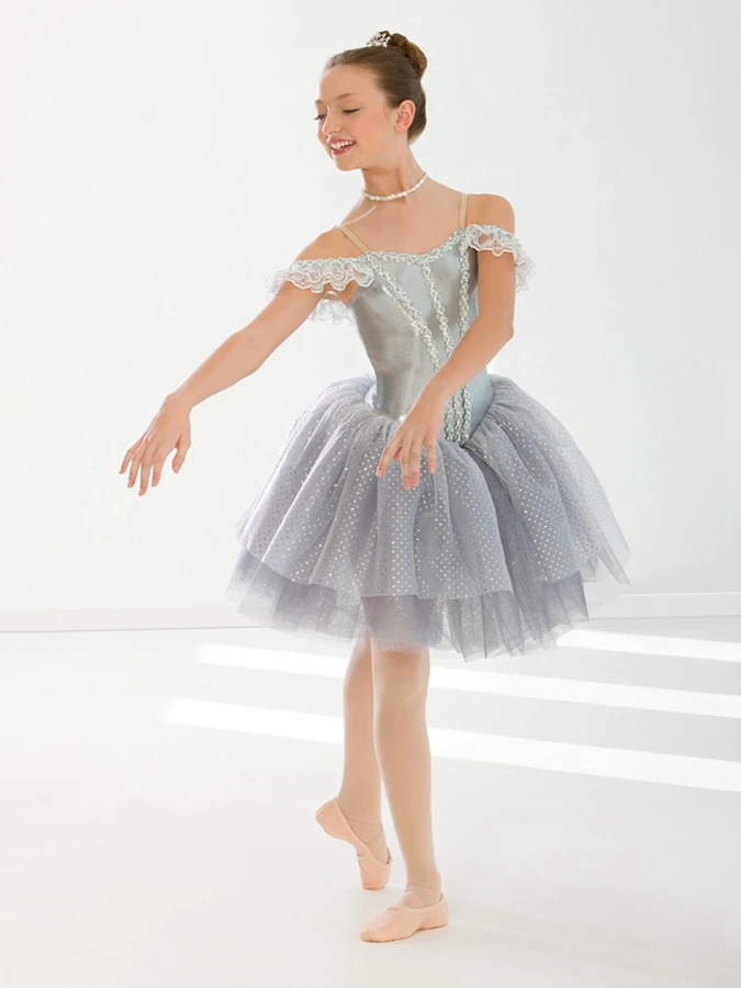 Серое танцевальное платье-пачка для девочек «Спящая красавица», костюм, детское платье-пачка для балерины BL0131 - Цвет: photo color