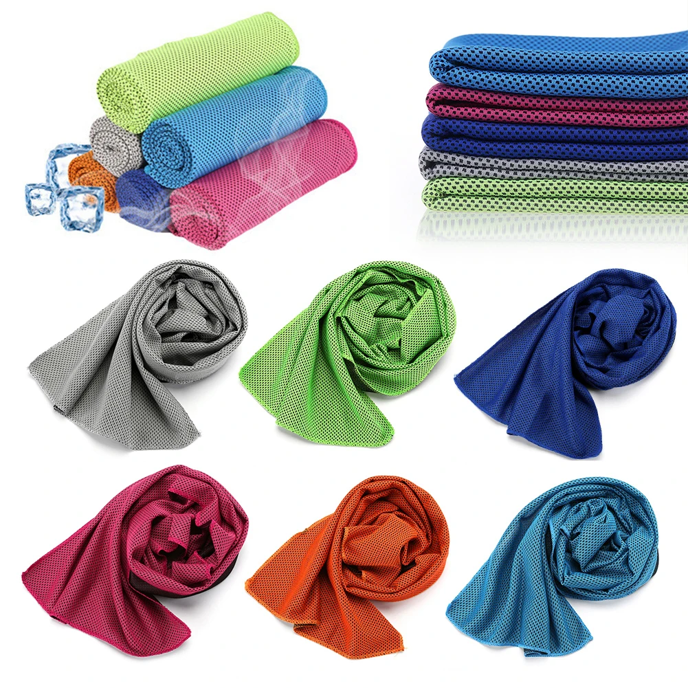 

Quick-Dry Ice Towels Microfiber Sports Instant Cooling Towel Gym Face Towel Fitness Ice Cool Yoga Climbing Riding Swimming Towel