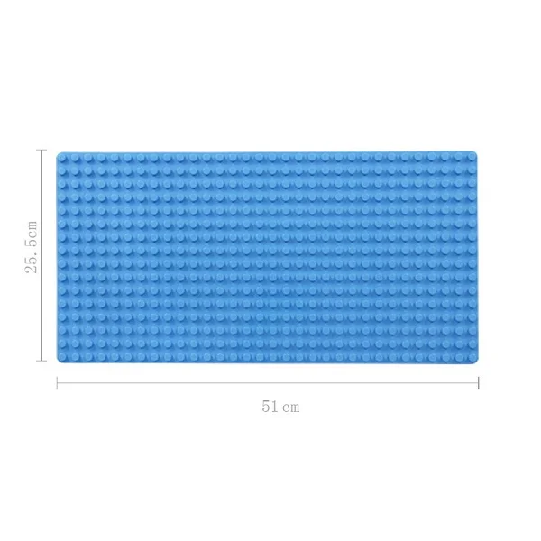 Блоки большого размера, базовая пластина 32*16 точек 51*25,5 см, опорная пластина, строительные игрушки, сделай сам, строительные блоки, игрушки для детей, кирпич, детский подарок - Цвет: Blue