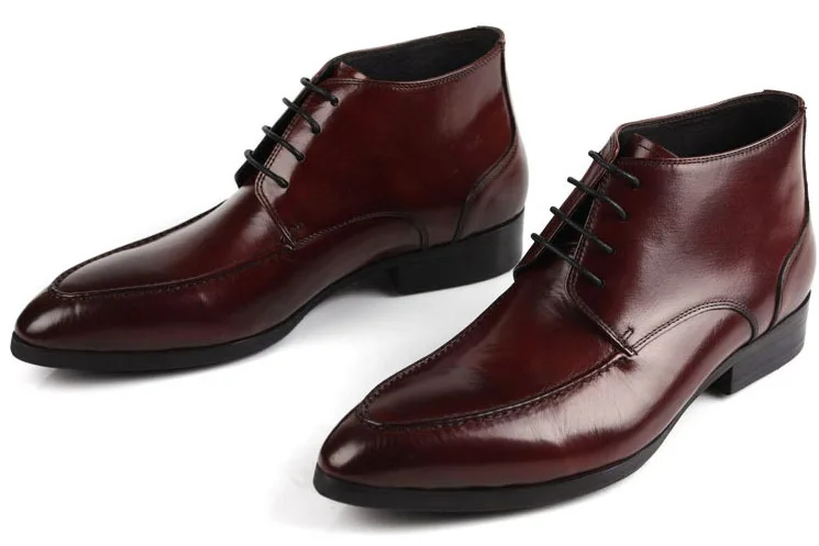 

Fashion black / brown tan mens wedding shoes ankle boots genuine leather mens business shoes formal dress shoes office