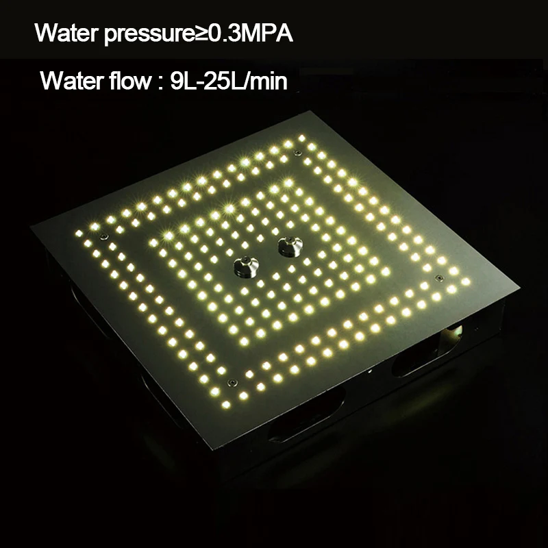 Rainfall Showerhead Concealed Mount LED Misty Bath Shower 304 Stainless Steel Polished Bathroom Shower Rain 64 Colors Over-heads Rainfall Showerhead Concealed Mount LED Misty Bath Shower 304 Stainless Steel Polished Bathroom Shower Rain 64 Colors Over-heads