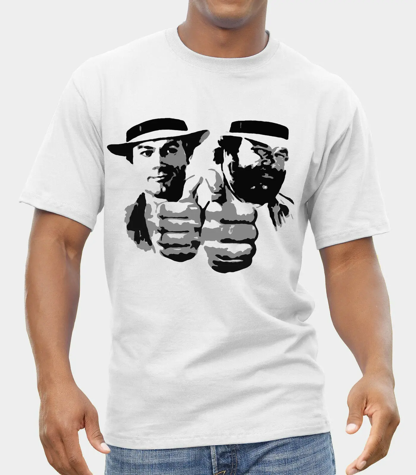 

Bud Spencer & Terence Hill LOGO T-SHIRT FRUIT OF THE LOOM PRINT BY EPSONCool Casual pride t shirt men tshirt free shipping