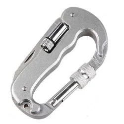 Scie pliante Portable, mousqueton, lumière LED, boucle suspendue, sport de plein air, Camping, autodéfense, outil tactique, défense personnelle 