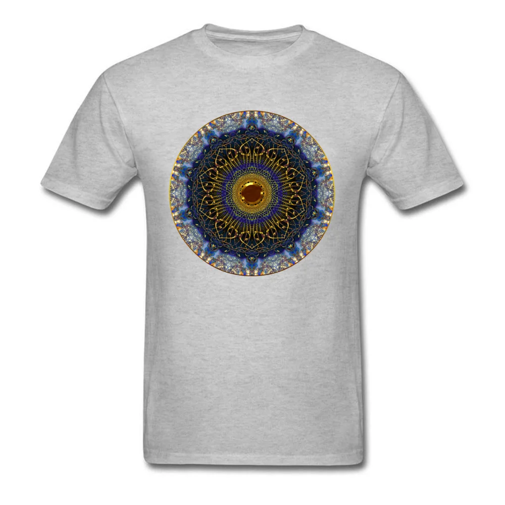 GOLD MANDALA DESIGN T SHIRT 65_grey