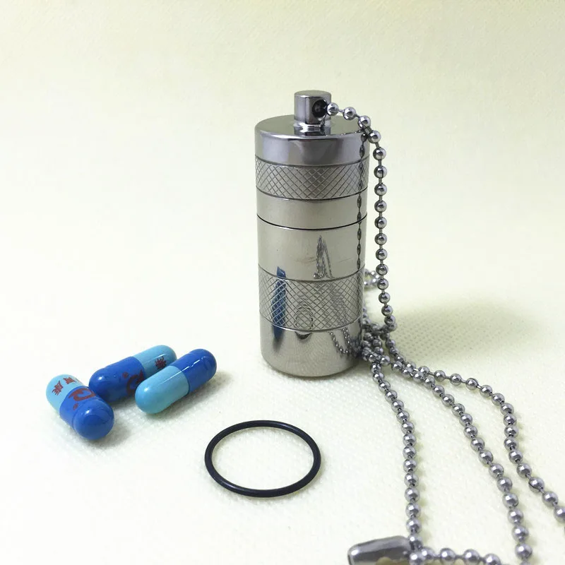 

Titanium Alloy Pill Box Slip-resistant Sealed Waterproof Case Poket Tools for Outdoor Camping Hiking Travel Kits