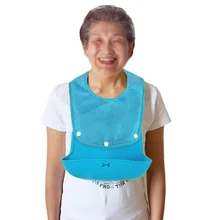 Adulte silicone étanche salive serviette en gros de bande dessinée adulte étanche tabliers adulte Bavoirs avec snap