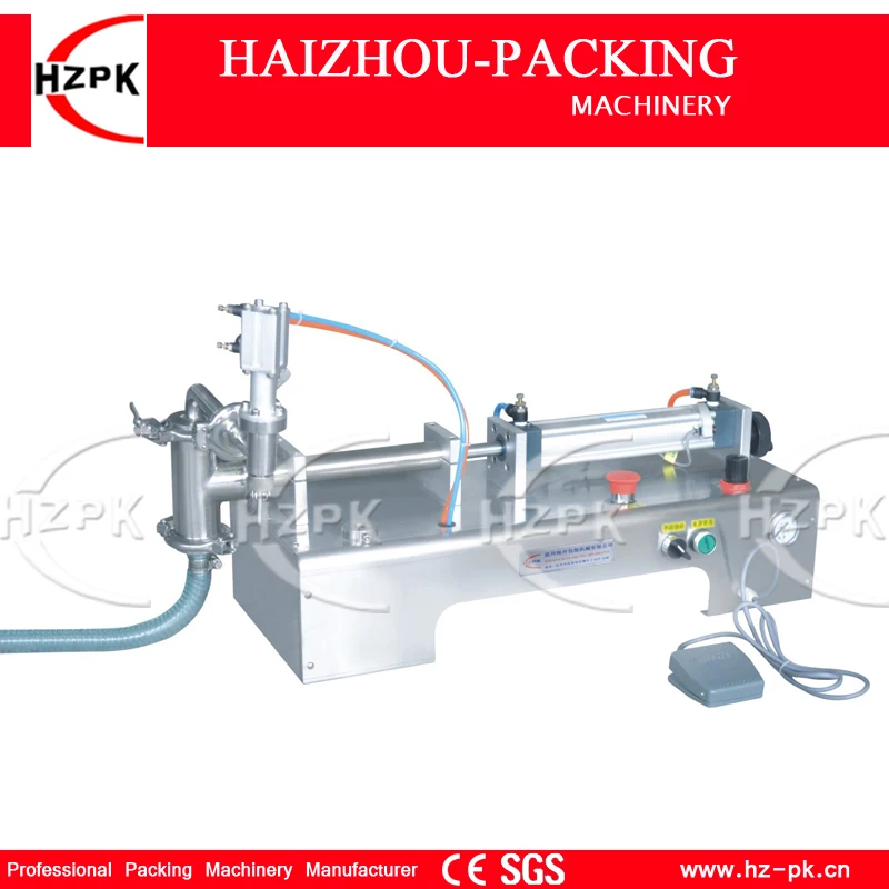 HZPK Semi-Automatic 304 Stainless Steel Horizontal Single Nozzle Bottle Pouch Filling Commercial Pack Machine 50-500ml G1WYD500 minisas hd to minisas hd l 1m single pack moq 1 90sk0000 mgzan0