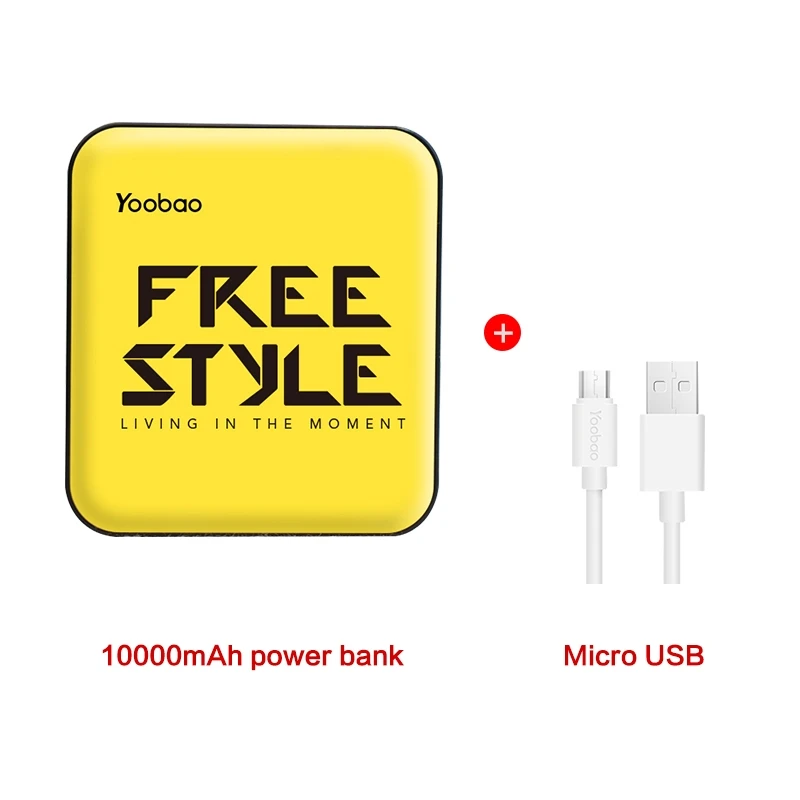 Yoobao милые Мобильные аккумуляторы 10000 мАч Для Сяо Mi Ми 2 USB Малый pover Bank Мини Портативный внешний Батарея повербанк для iPhone 6 5 4 - Цвет: yellow free stye