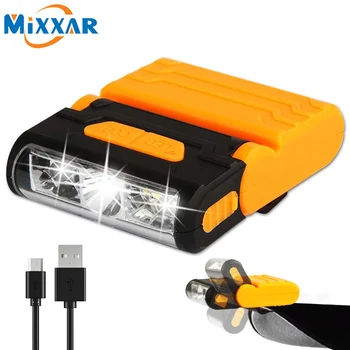 

ZK20 Mini USB LED Headlamp COB Cap Hat Head Light Rechargeable Rotatable Dropshipping Hunting Camping Fishing Lamp Light