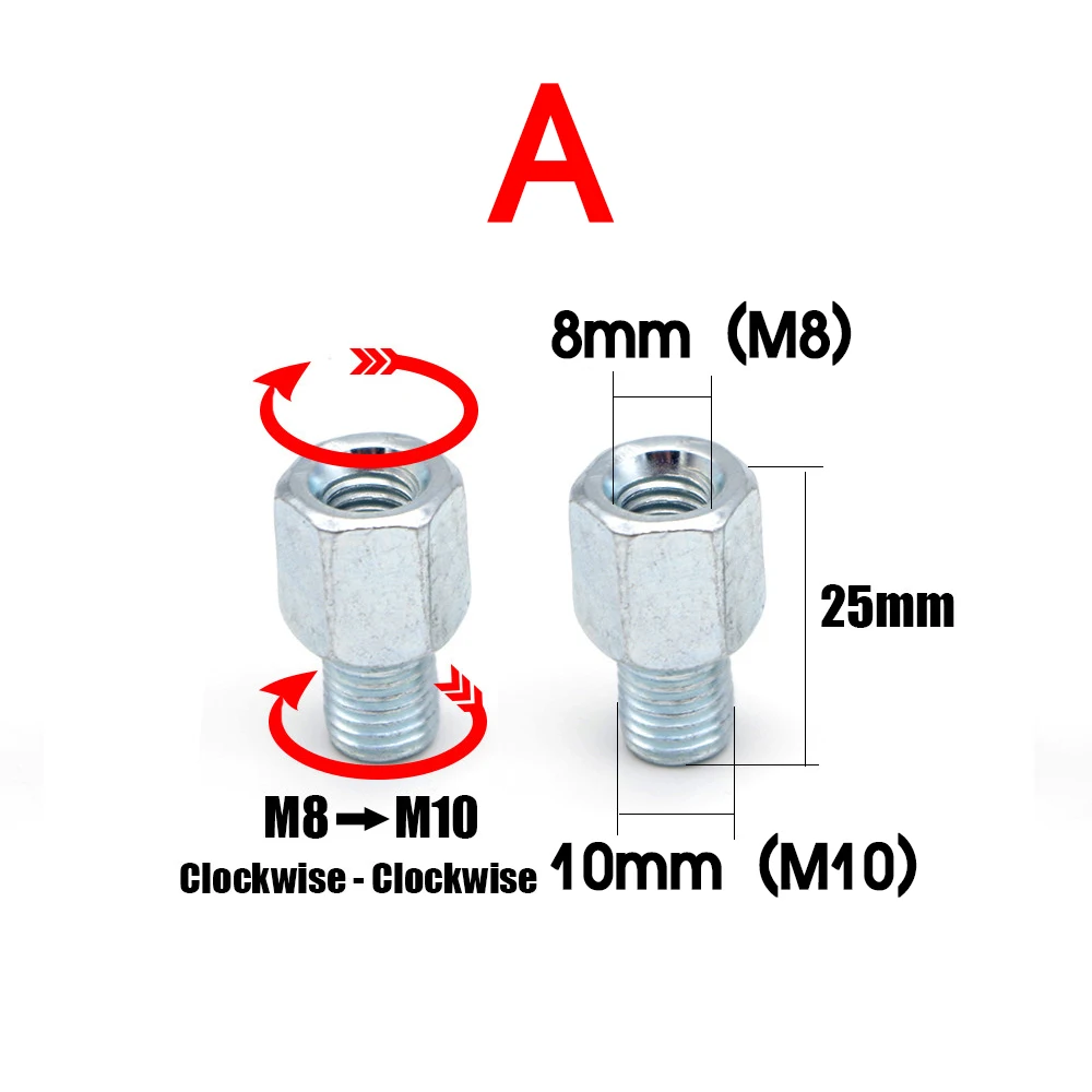 Мотоциклетные задние видозеркальные болты для переходника винт 10 до 8 мм зеркальные обратные болты для переходника для honda ktm suzuki yamaha kawasaki bajaj