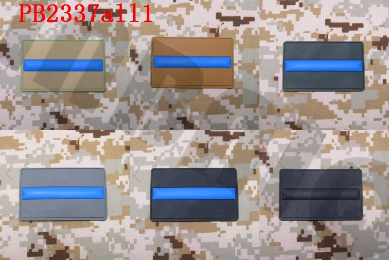 

3D PVC patch The thin Blue line Police SWAT Rubber patch