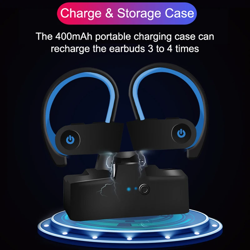 Hadinas TWS наушники 5 0 беспроводная Спортивная Bluetooth гарнитура с крючком стерео