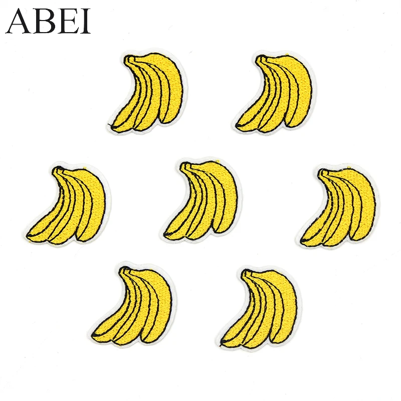 

10pcs/lot Cartoon Fruits Appliques Embroidered small Banana Stickers for Kids Jeans Clothing Handmade Patchwork Apparel Patch