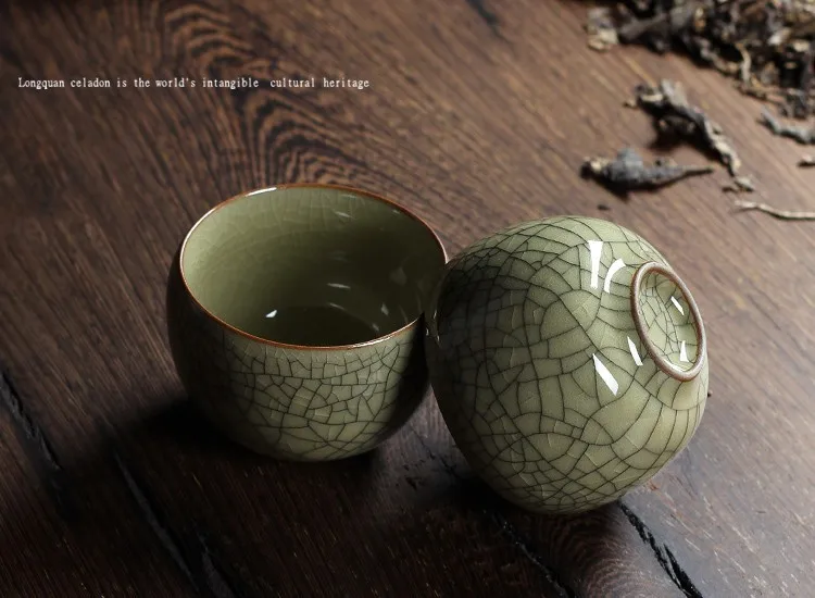 1 шт шесть цветов Китайский Longquan Celadon фарфоровые Gaiwan чайные чашки фарфоровая чаша 100 мл китайский заварочный чайник Celadon Crackle чайная чашка