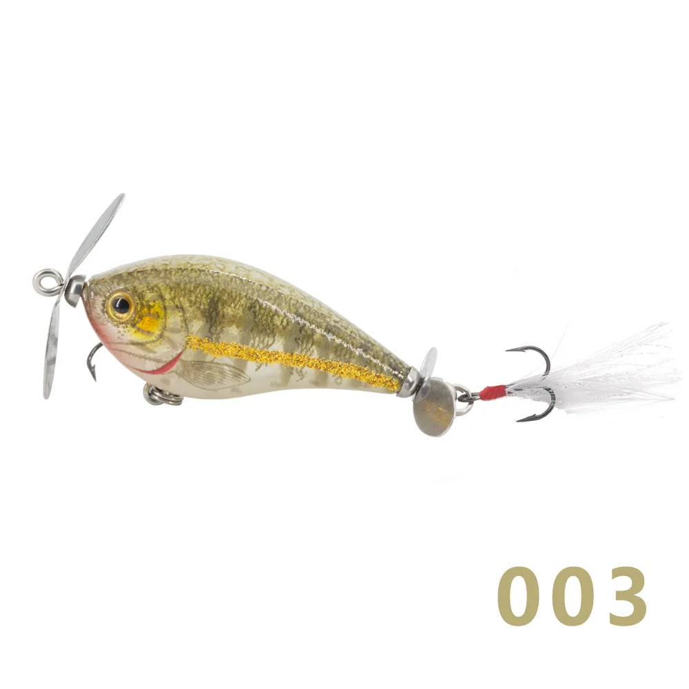 HuntHouse prop crankbaits новые рыболовные чудаки 6 см 13 г спиннинг приманка с Перо хвоста Бас Приманка whopper воблеры для prop карандаш - Цвет: 003