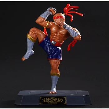 

big size Internet cafes LOL League of Legends PVC Yasuo Lee Sin model toys action figures table Decor Esports Games retail box