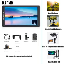 F570 5,7 “4 К Мини камеры монитор + HDMI Вход Выход ips Full HD 1920×1080 ЖК-дисплей мониторинга для DJI ZHIYUN Gimbal стабилизатор