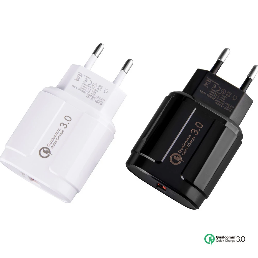 

For Quick Charge 3.0 QC 3.0 USB Turbo Wall Fast Travel Charger For SAMSUNG S10 Plus S9 Plus Note 8 S8 S7 For Xiaomi Mi9 SE Mi8