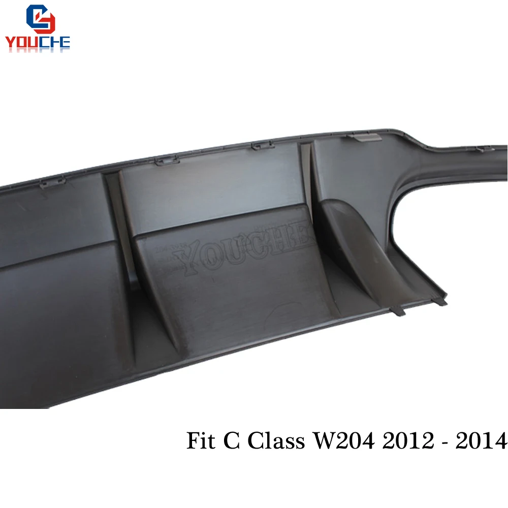 C63 стиль ABS пластиковый задний диффузор для Mercedes W204 2012 2013 2014 C180 C220 C200 C250 C300 C350
