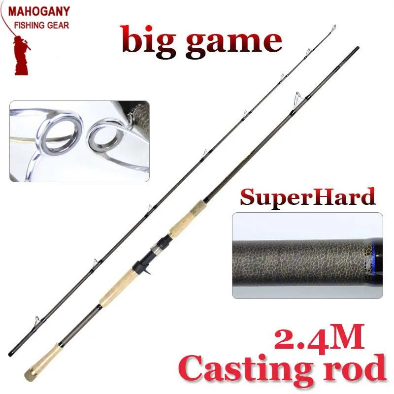 Top Quality Surf Casting Fishing Rod 2.4m Baitcasting Rod Super Hard Saltwater Casting Rods Big