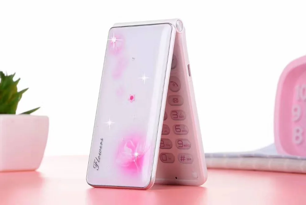 Оригинальный милый мобильный телефон с откидной крышкой две sim карты сенсорный
