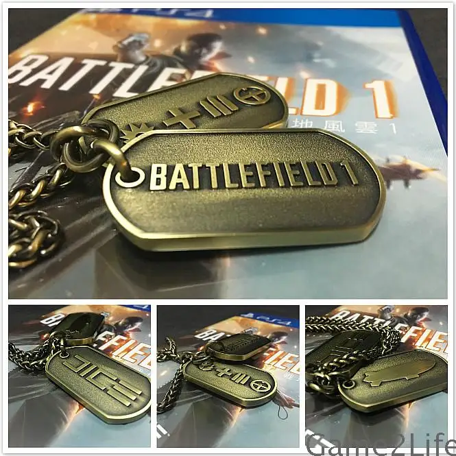 Battlefield 1 Game Limited Edition Metal Dog Tag Necklace Pendant  For Men 4