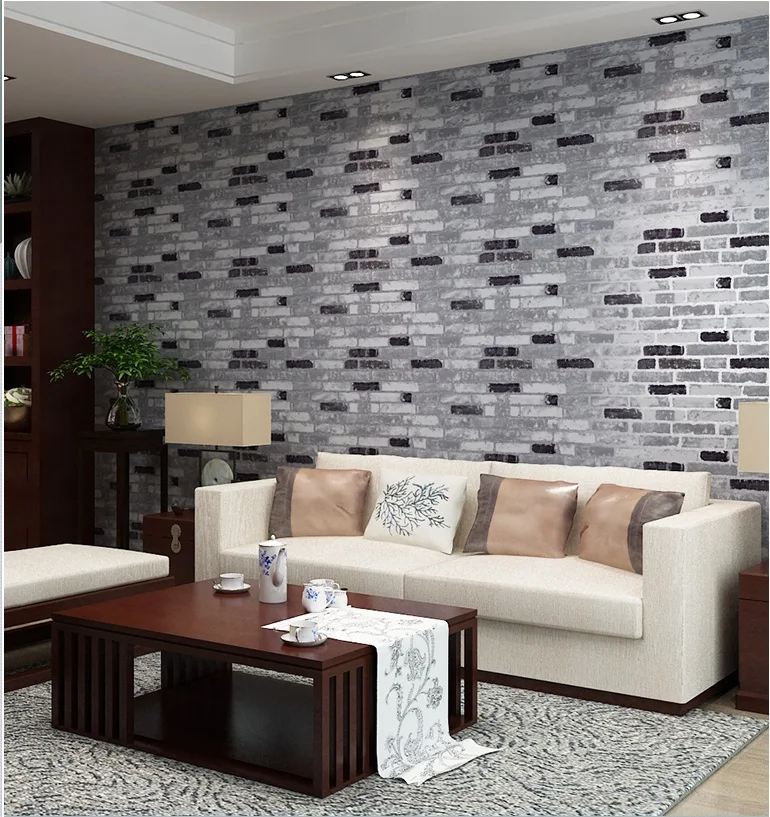 Haok Home Pvc Vinyl Vintage Faux Brick Stone Wallpaper Living Haok Home Pvc Vinyl Vintage Faux Brick Stone Wallpaper Living Room Bedroom Wall Decoration 0 53m 10m Roll In Wallpapers From Improvement On