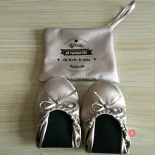 Низкой MOQ женщин плоская рулонная до обувь цветные складной балерина обувь