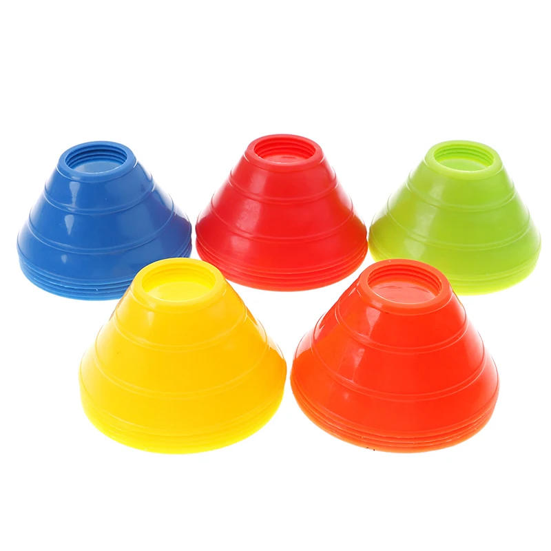 

High Quality Soccer Training Sign Dish Pressure Resistant Cones Marker Discs Marker Bucket Sports Accessories 5pcs/set