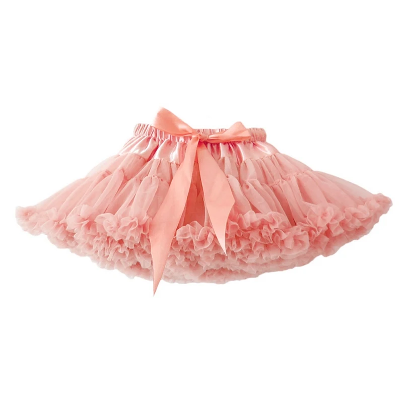 Buenos Ninos Girls Fluffy 2-18 Years Chiffon Pettiskirt Solid Colors ...