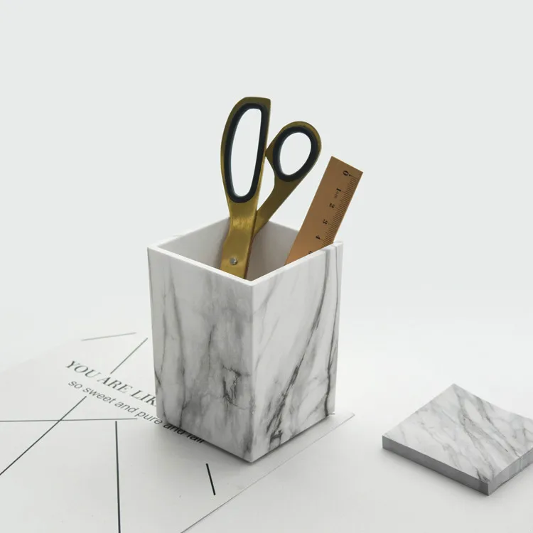 

Nordic Fashion Office Desktop Stationery Penholder Marble Penholder Office Accessories Desk Accessories Pen Holder Pencil Holder